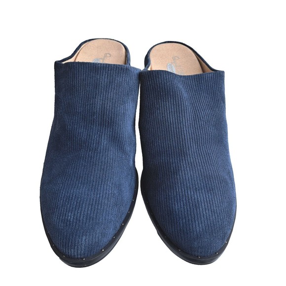 Dr. Scholl's Maxwell Mule Wedge Sz 11 Shoes Blue Suede Peasant Boho Slip… - Picture 2 of 10